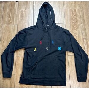 Travis Scott  Astroworld Scattered  Letters Black Pullover Hoodie Size Medium